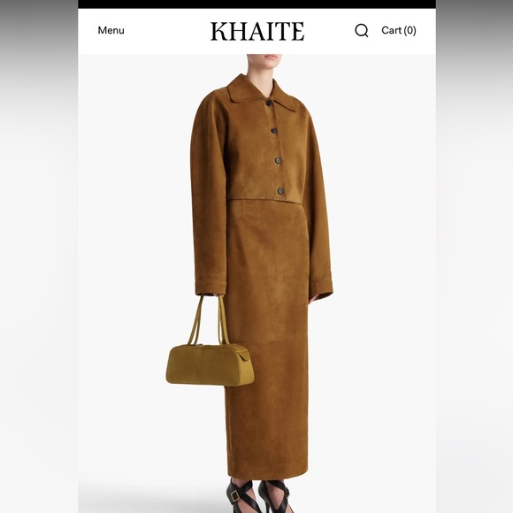 KHAITE Dresses & Skirts - NWT $3900 Khaite suede loxley skirt size 2